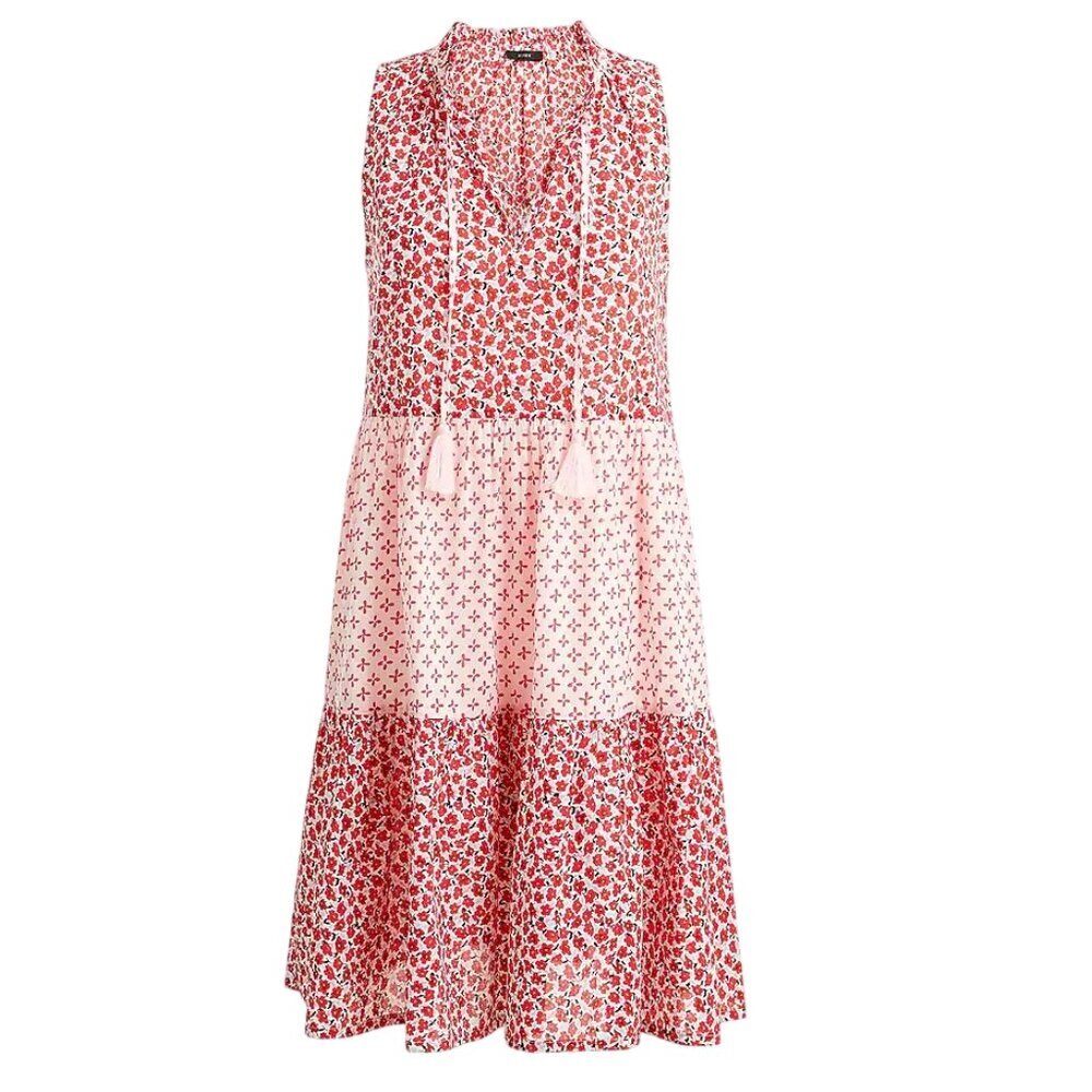 J. Crew Cotton Sleeveless‎ Cover-up In Mixed Flower Print Size 3X